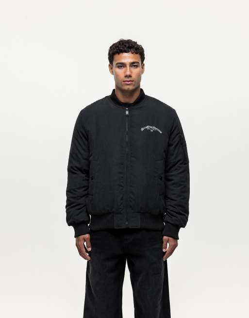Good for Nothing - Sort oversized bomber-jakke 