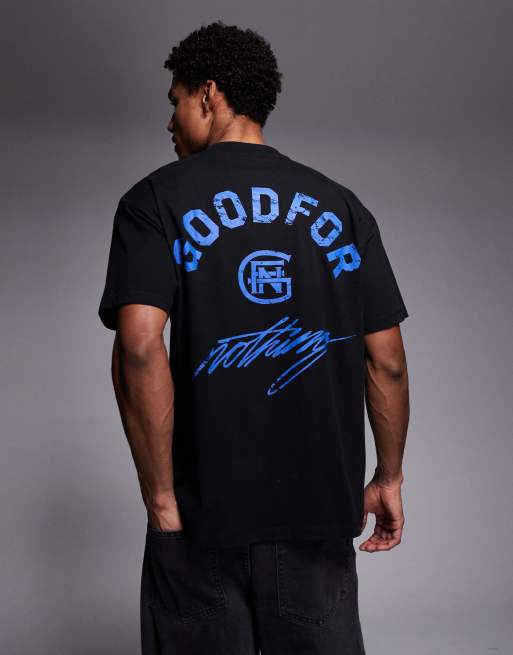 Good For Nothing - Sort oversized T-shirt med logoprint på ryggen