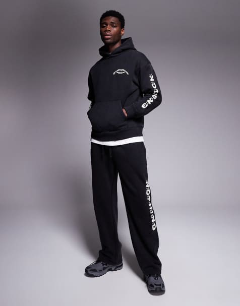 Good For Nothing space dye co-ord in black wash - view 1