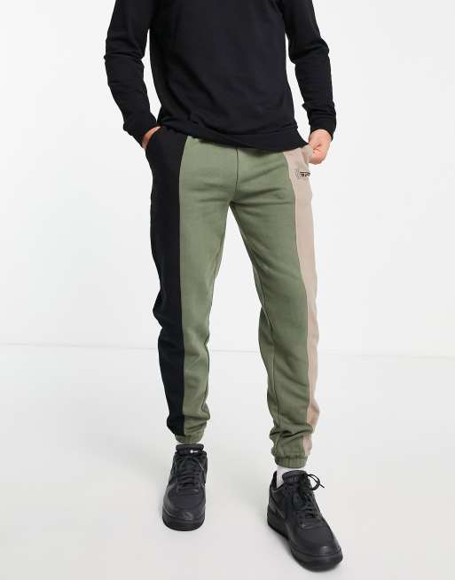 Good For Nothing oversized sweatsuit set in black and khaki, 3 of 4