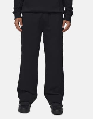 Good For Nothing Split hem baggy joggers in black