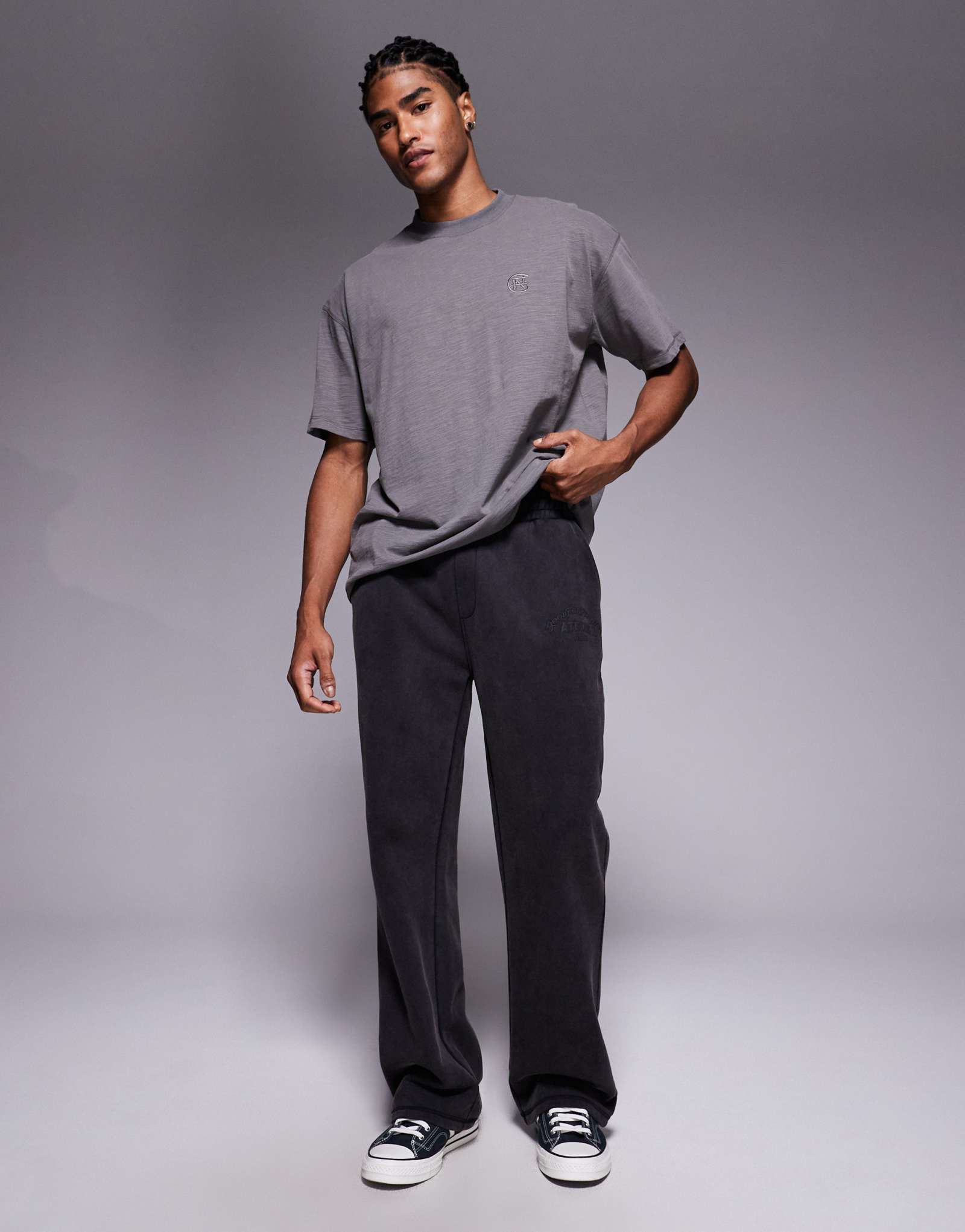 Ни на что не годные спортивные брюки прямого кроя черного цвета с принтом логотипа