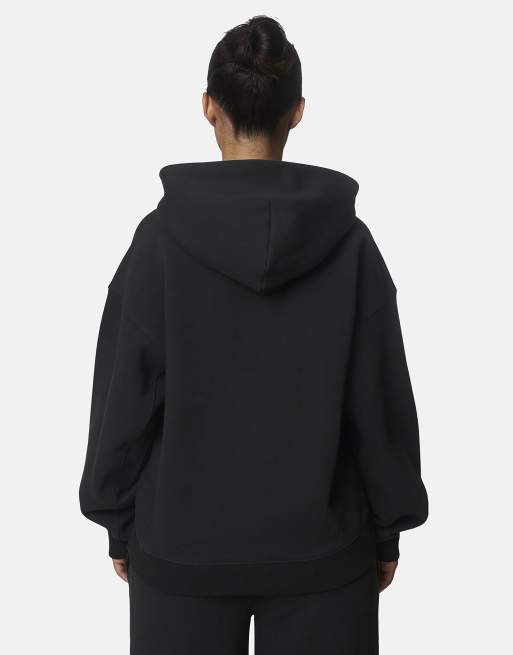 Good For Nothing - Sudadera con capucha oversize de felpa de algodón lavada en negro, 2 de 4