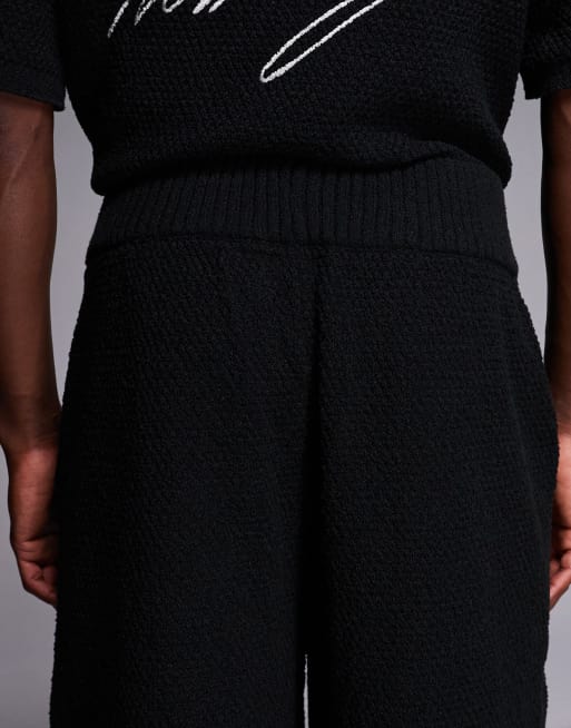 Good For Nothing – Svarta, stickade shorts, del av set, 5 av 5