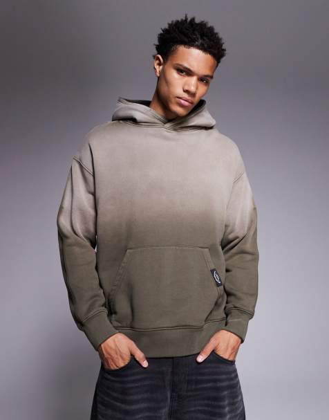 Good For Nothing - Sweat à capuche oversize à enfiler - Marron foncé délavé - view 1