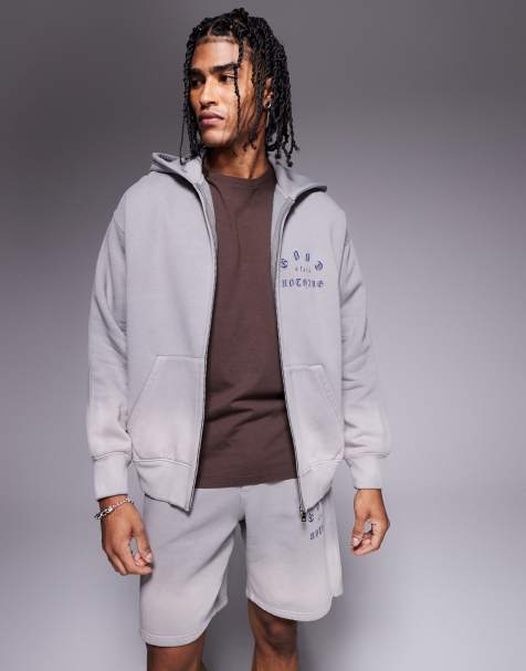 Good For Nothing sweat co-ord in grey - view 1