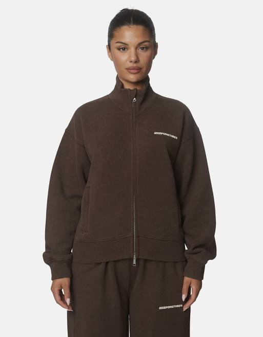 Good For Nothing Washed cotton funnel neck zip sweatshirt set, 2 de 3