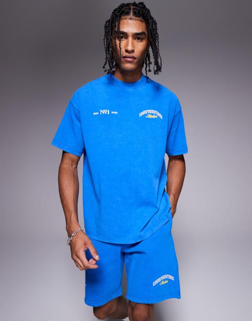 Good For Nothing - T-shirt blu con stampa del logo sul retro in coordinato, 4 di 4