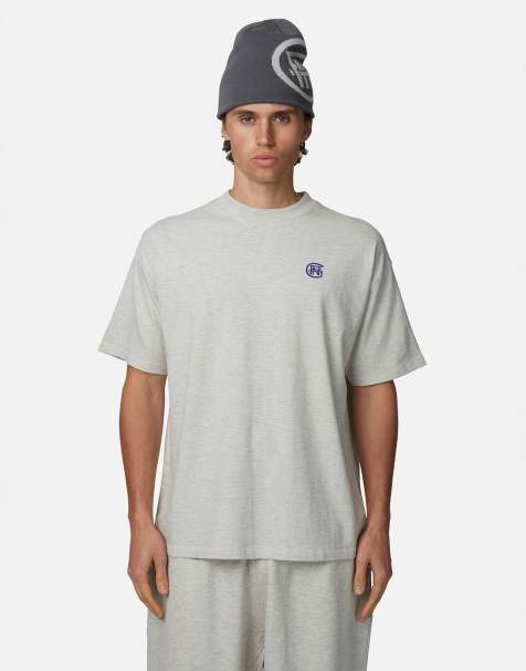 Good For Nothing - T-shirt comoda grigia con monogramma - view 1