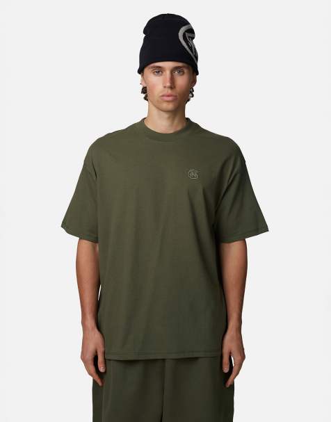 Good For Nothing - T-shirt comoda verde con monogramma - view 1