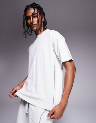 Good For Nothing - T-shirt d'ensemble à surpiqûres - Gris clair