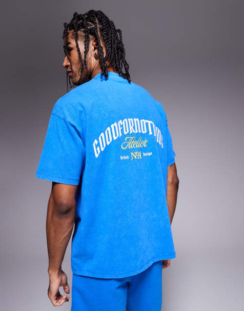 Good For Nothing – T-Shirt in Blau mit Logo-Print auf der Rückseite, Kombiteil - view 1