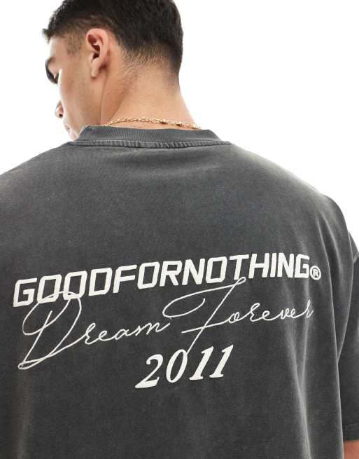 Good For Nothing - T-shirt met Forever-print in taupe, 2 van 4