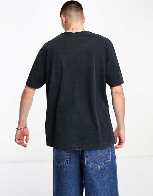 Good For Nothing - T-shirt oversize à grand imprimé papillon - Noir délavé, 3 de 4