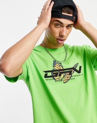 T-shirts et débardeurs Good For Nothing - T-shirt oversize à imprimé papillon - Vert