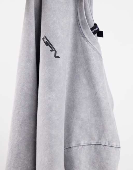 Good For Nothing - T-shirt oversize avec imprimé au dos - Gris délavé, 3 de 4