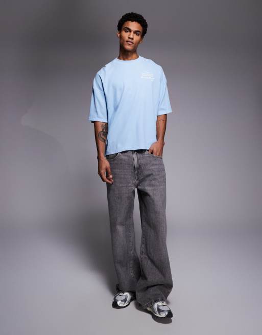 Good For Nothing - T-shirt oversize avec imprimé façon tampon au dos - Bleu clair, 2 de 5