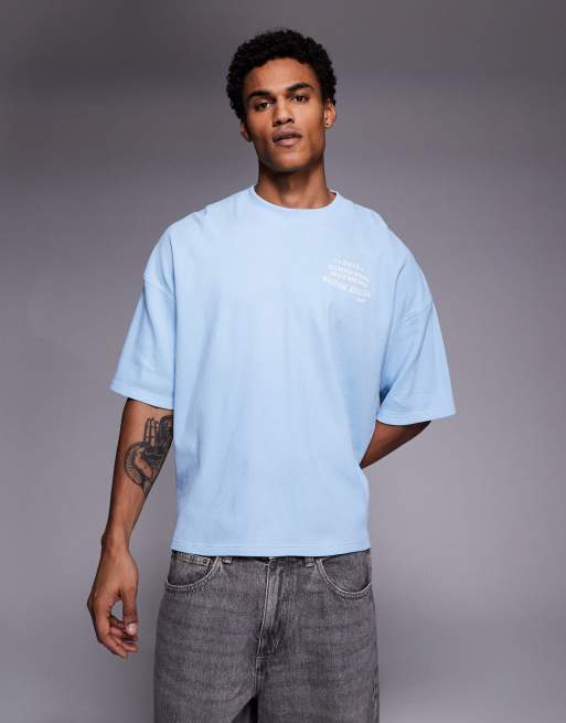 Good For Nothing - T-shirt oversize avec imprimé façon tampon au dos - Bleu clair, 3 de 5