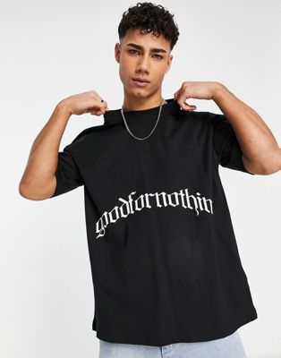 T-shirts et débardeurs Good For Nothing - T-shirt oversize avec logo imprimé - Noir