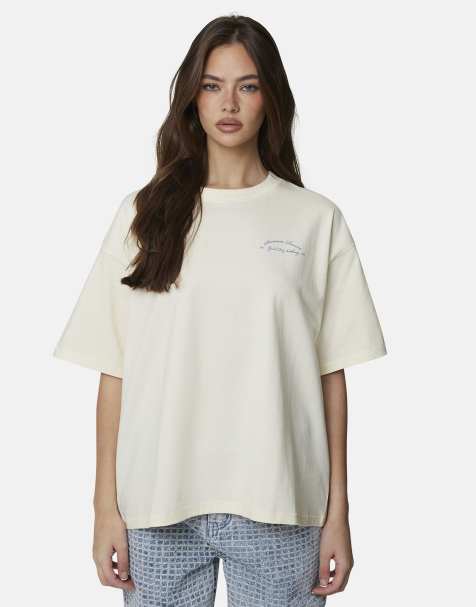 Good For Nothing - T-shirt oversize bianca con grafica - view 1