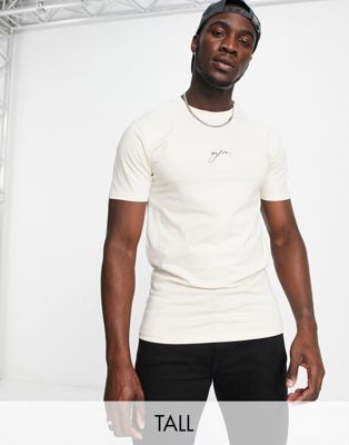 Good For Nothing Tall signature t-shirt in cream - ASOS Price Checker