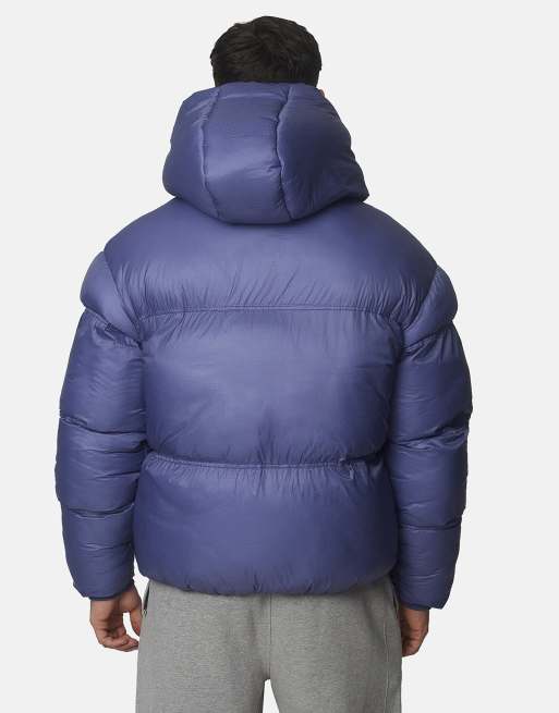 Good For Nothing Translucent hooded padded puffer jacket in blue, 2 of 4