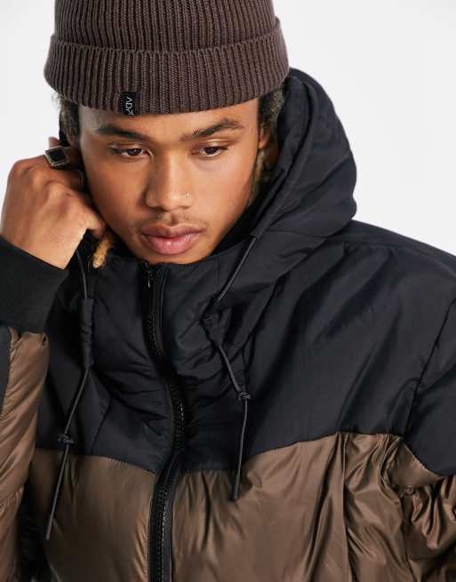 Doudoune noir et clearance marron