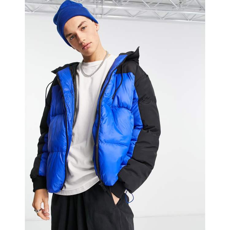 Good for nothing hooded puffer jacket in black sale