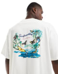 [Good For Nothing] Good For Nothing tropical graphic t-shirt in white S WHITE