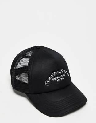 trucker baseball cap in black