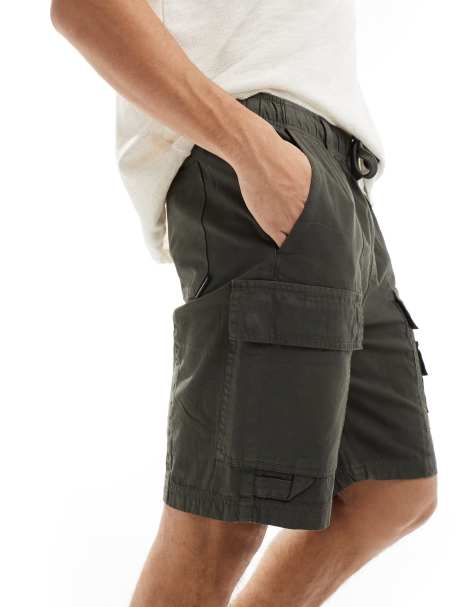 Good For Nothing – Utility-Shorts in Khakigrün mit Cargo-Taschen - view 1