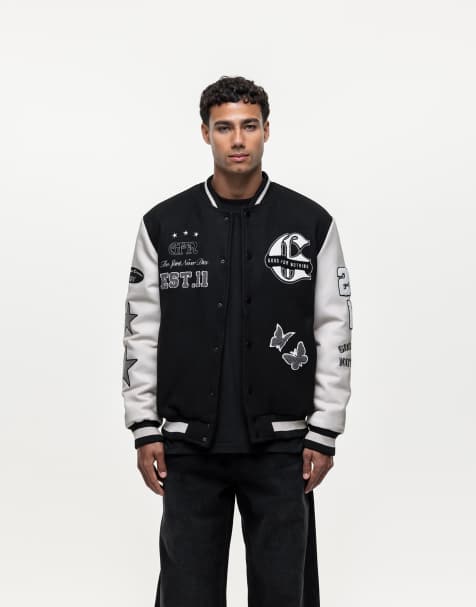 Good For Nothing - Veste oversize style universitaire - Noir - view 1