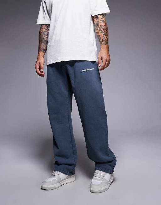 Good For Nothing Vintage relaxed wide leg jogger in blue