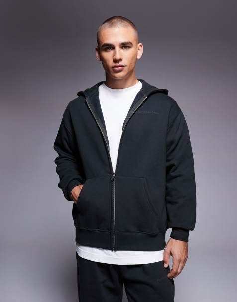 Good For Nothing Vintage relaxed zip through hoodie in black - view 1