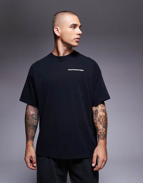 Good For Nothing Vintage wash relaxed t-shirt in black - view 1