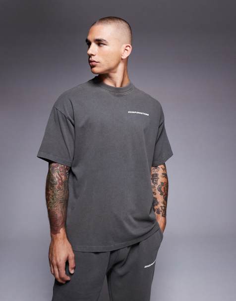 Good For Nothing Vintage wash relaxed t-shirt in grey - view 1