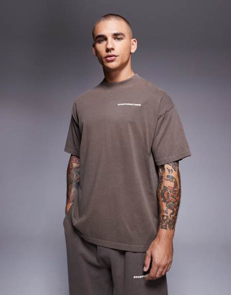 Good For Nothing Vintage wash relaxed t-shirt in taupe - view 1