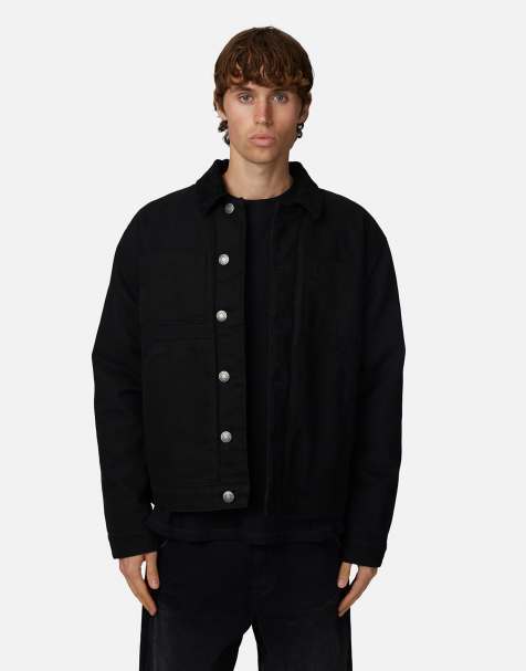 Good For Nothing Washed worker jacket in black - view 1