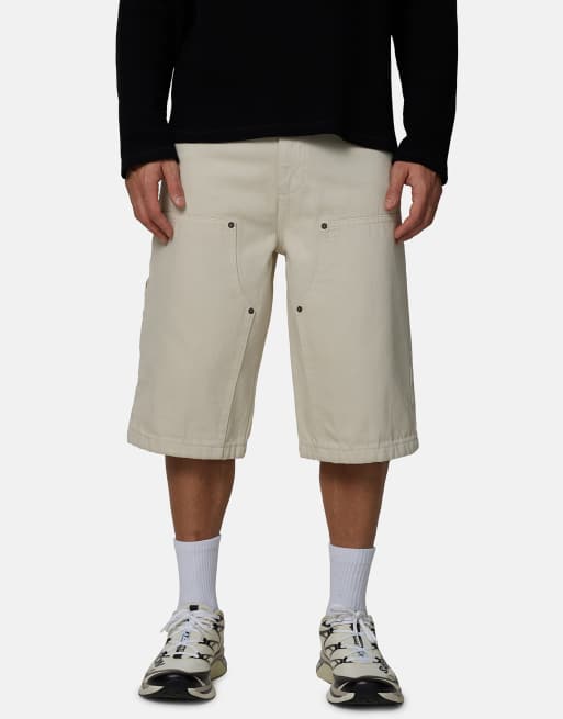 Good For Nothing – Weite Carpenter-Jeansshorts in Cremeweiß, 3 von 4