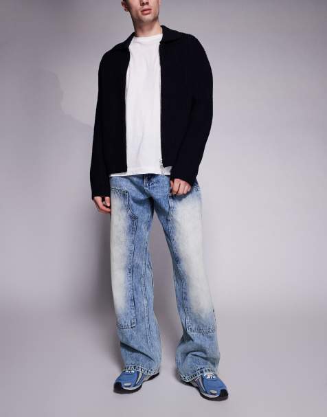 Good For Nothing – Weite Jeans in blauer Acid-Waschung - view 1