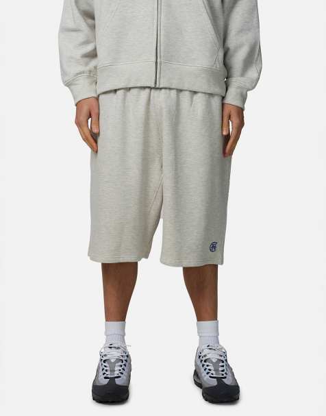 Good For Nothing – Weite Shorts aus Jersey in Grau mit Monogramm - view 1