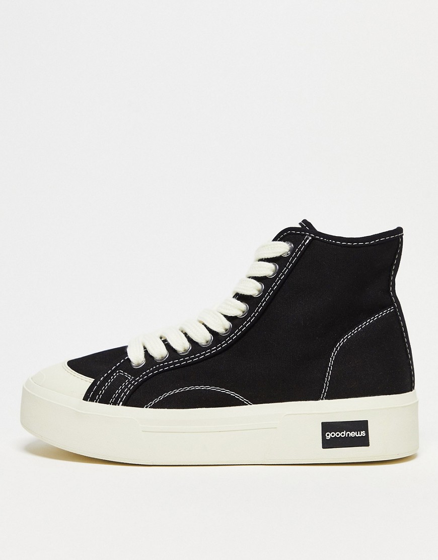 Good News Juice high top trainers in black