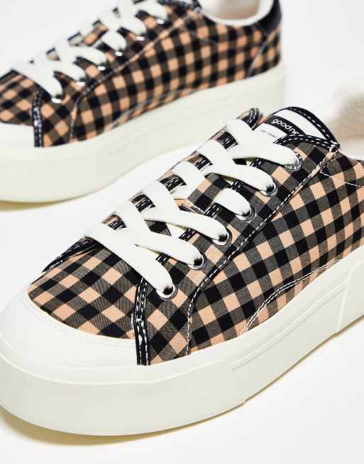 Good News Opal chunky sneakers in checkered print ASOS