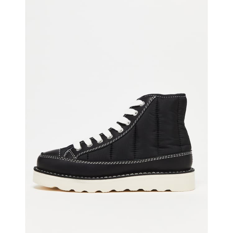 Good News Roopa quilted boots in black ASOS