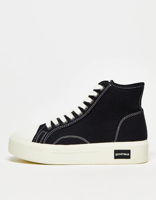 Goodnews Juice high top chunky trainers in black | ASOS