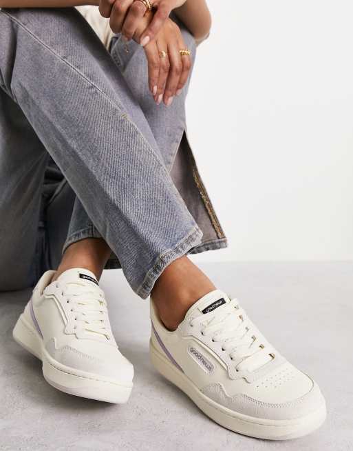Goodnews - Mack - Sneakers in wit en paars 
