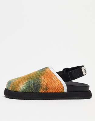 Good News Namer slip on mules in marble orange - ASOS Price Checker