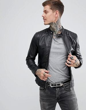 Men's Leather Jackets | Suede & Leather Biker Jackets | ASOS