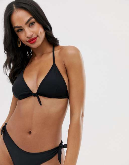 Vero Moda – Czarne bikini z wiązaniem z przodu, 2 z 3