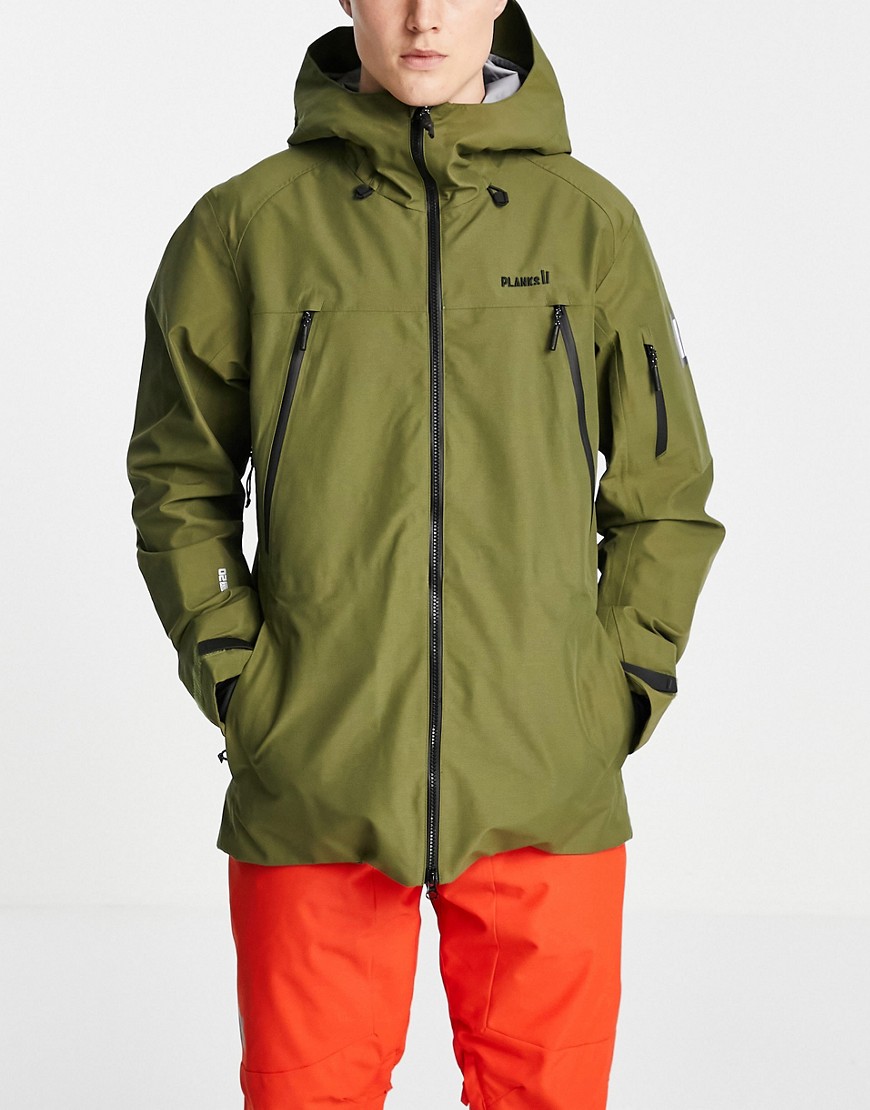 фото Горнолыжная куртка армейского зеленого цвета planks yeti hunter shell-зеленый цвет